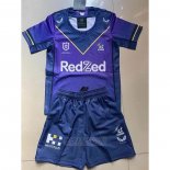 Camiseta Ninos Kit Melbourne Storm Rugby 2021 Local