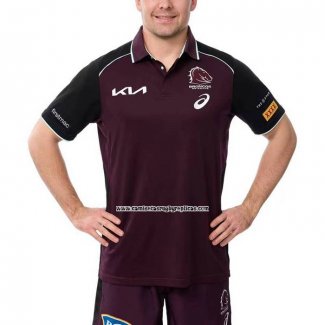 Camiseta Polo Brisbane Broncos Rugby 2025 Rojo