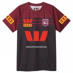 Camiseta Queensland Maroons Rugby 2024 Entrenamiento Negro  Camiseta Queensland Maroons Rugby 2024 Entrenamiento Negro