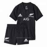 Camiseta Ninos Kit Nueva Zelandia All Blacks Rugby 2017 Local