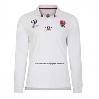 Camiseta Inglaterra Manga Larga Rugby 2023 World Cup Local