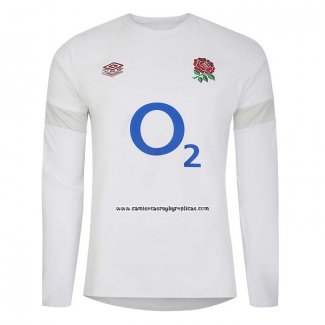 Camiseta Inglaterra Manga Larga Rugby Blanco