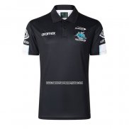 Camiseta Polo Cronulla Sutherland Sharks Rugby 2026 Negro