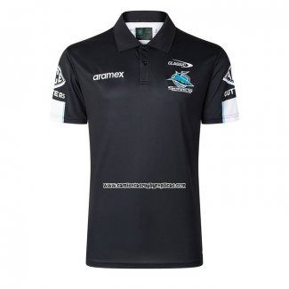 Camiseta Polo Cronulla Sutherland Sharks Rugby 2026 Negro